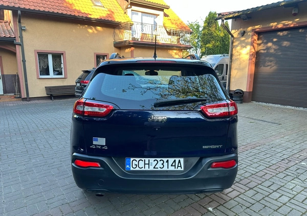 Jeep Cherokee cena 56900 przebieg: 180028, rok produkcji 2015 z Chojnice małe 232